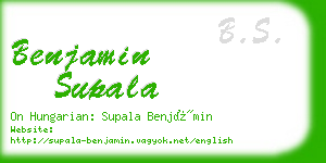 benjamin supala business card